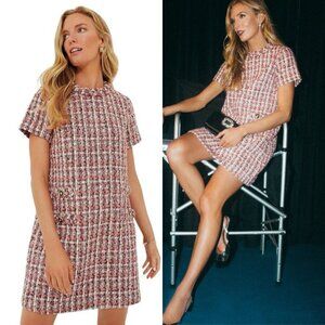 Tuckernuck | NEW Magnolia Tweed Short Sleeve Crew Neck Jackie Mini Dress Size M